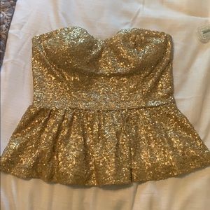 Forever21 Sequin Peplum Top